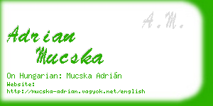 adrian mucska business card
